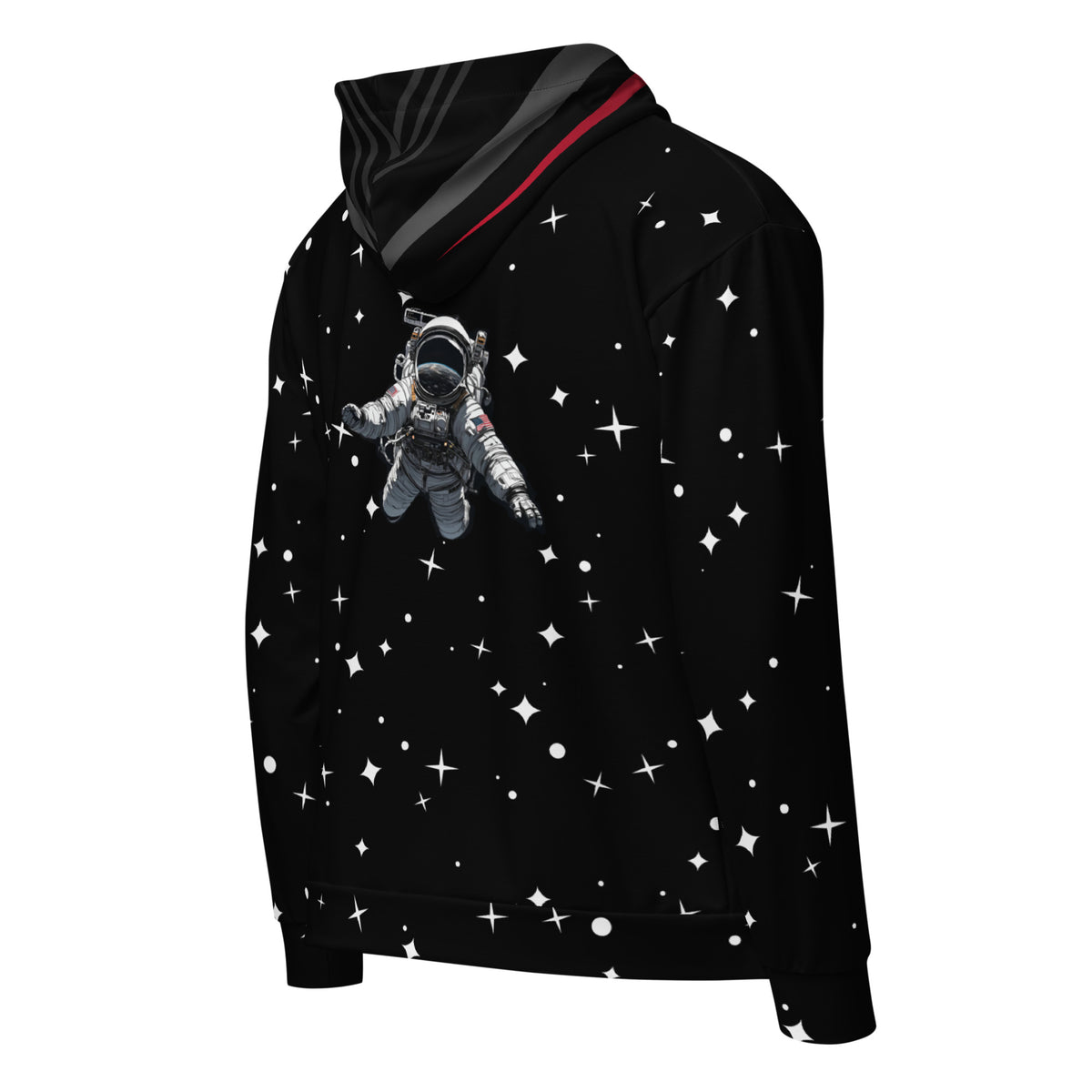 Starry Lone Astronaut Unisex zip hoodie – Boldly Clothing