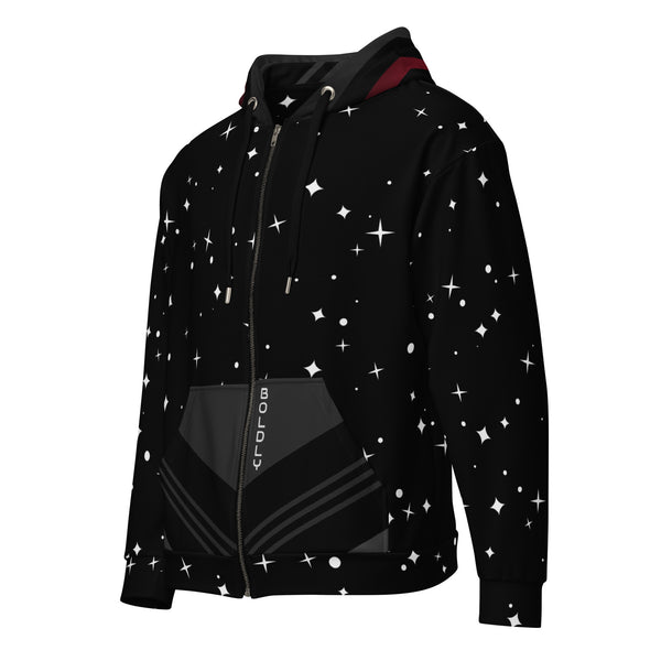 Starry Lone Astronaut Unisex zip hoodie – Boldly Clothing