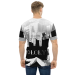 Mens Boldly Skyline Noir Men's Cut & Sew T-shirt