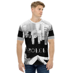 Mens Boldly Skyline Noir Men's Cut & Sew T-shirt