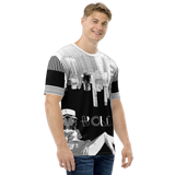 Mens Boldly Skyline Noir Men's Cut & Sew T-shirt